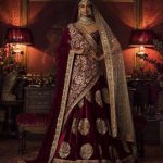 How to drape a velvet dupatta with a bridal lehnga