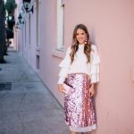 How to wear sequence skirts in winters