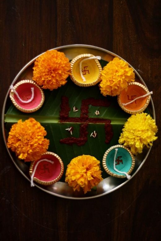 Pooja thali decor for Navratri