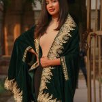 Velvet kurta dress for winters