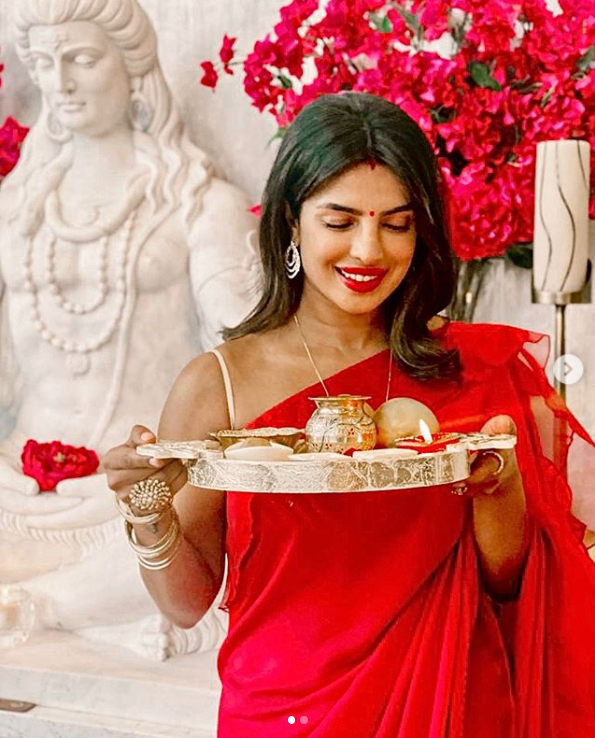 Priyanka Chopra Karwachauth looks