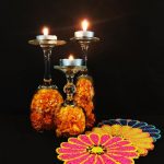 3 Ways To Use Wine Glasses As Tea Light Holders For Diwali Wine glasses diwali decor ideas
