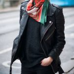 5 ways to use a printed scarf with plain sweaters and sweatshirts wear printed scarf with plain sweaters