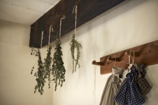 Dried herbs in kitchen