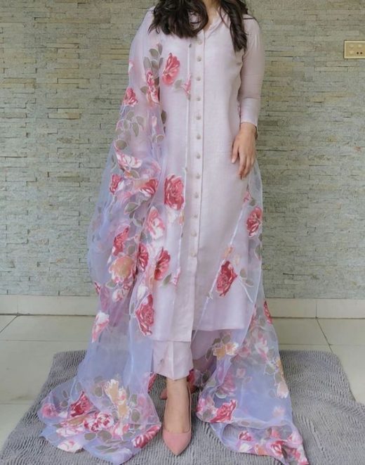 Printed dupatta kurta designs for summers