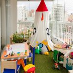 Balcony makeover with artificial grass