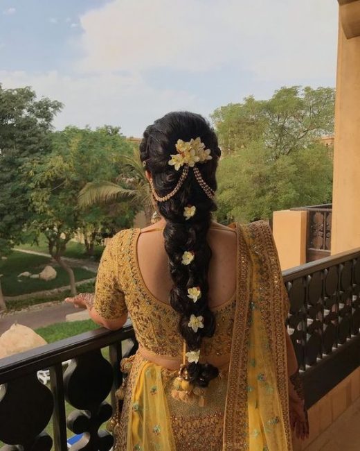 Braided bridal hairstyle