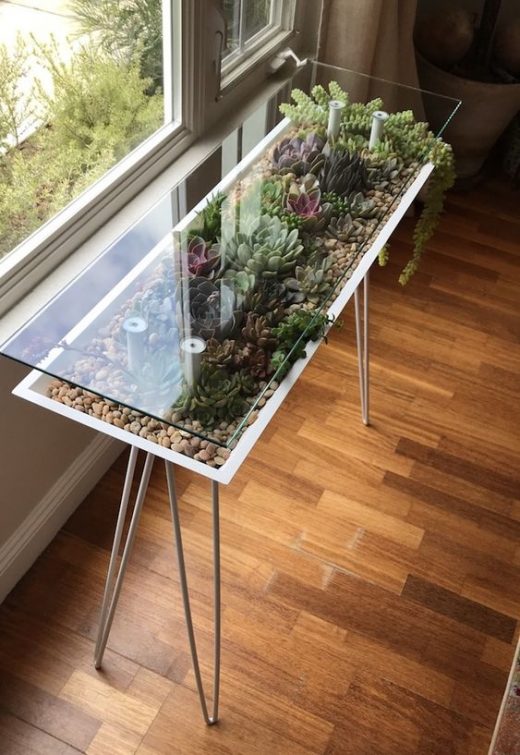 Succulent inspired tables for home decor