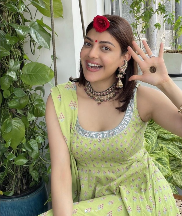 Kajal Aggarwal celebrates first Haryali Teej
