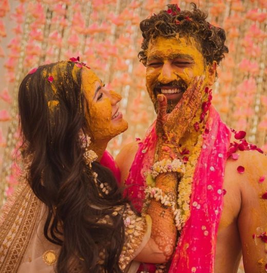 Katrina and Vicky Kaushal Haldi and Mehndi