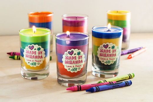 DIY crayon candles