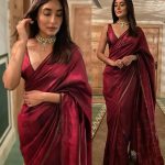 6 Satin Silk Saree Styles To Add To Your Summer Wardrobe Plain satin silk saree for summers-Threads-WeRIndia