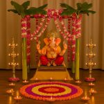 4 Backdrop Ideas For Ganesh Utsav For A Calming And Spiritual Feel Ganpati utsav backdrop ideas Threads WeRIndia