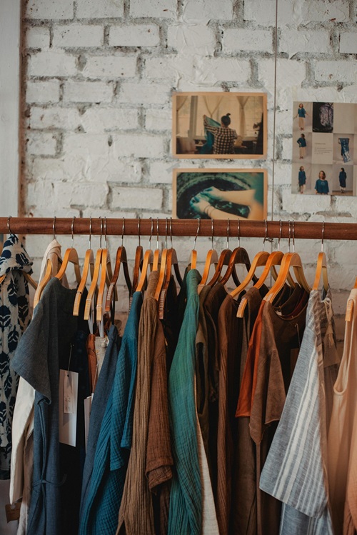 Khadi clothes on display